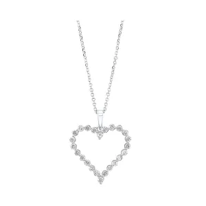 14KT White Gold & Diamond Pendant -  1/2 ctw