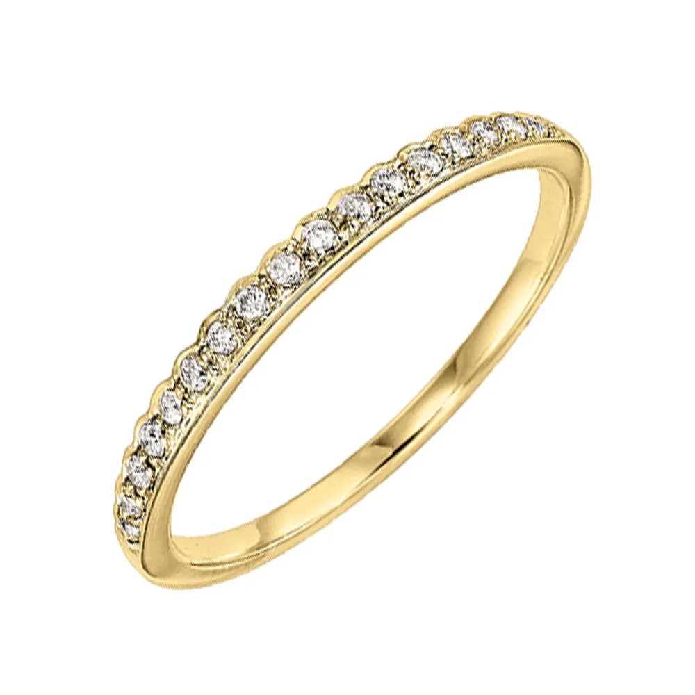 14KT Yellow Gold & Diamond Band - 1/8 ctw