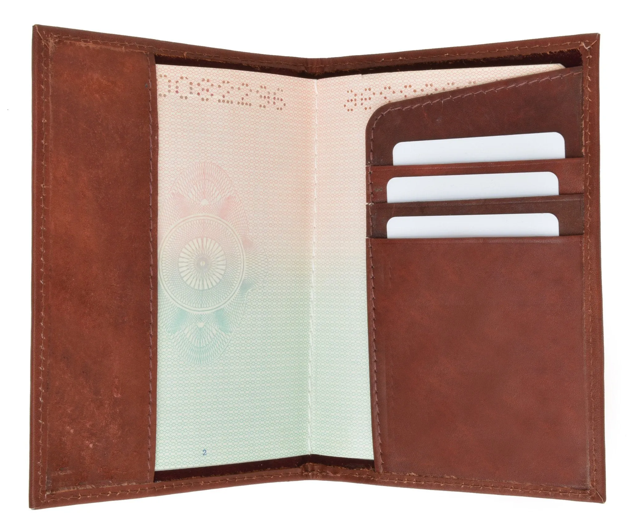 601CF USA-IMPRINT/Leather Passport wallet with Card holder