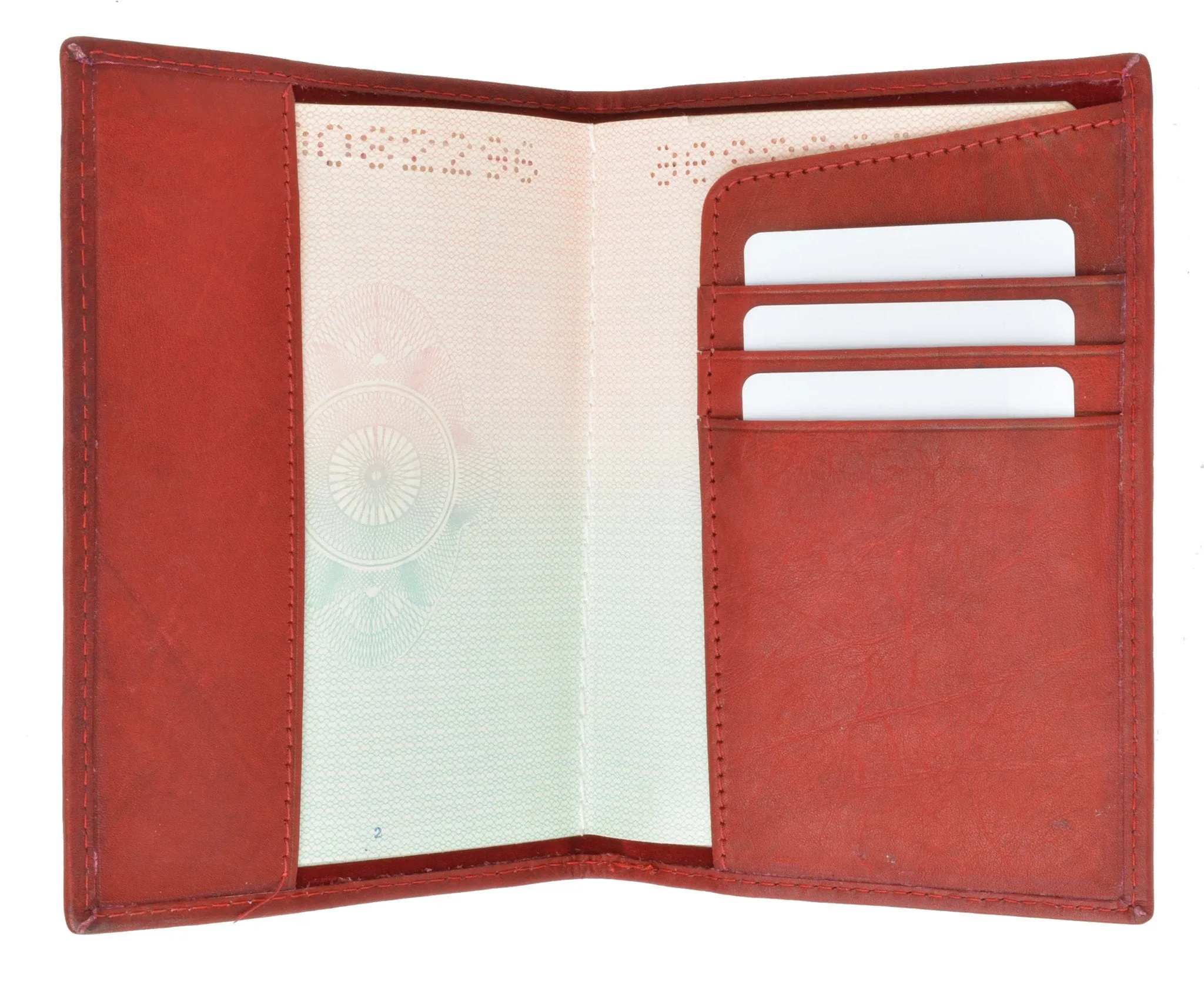 601CF USA-IMPRINT/Leather Passport wallet with Card holder