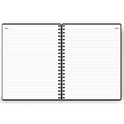 A4 Undated Daily Planner Notebook- Daily Productivity Planner with Hourly Schedules, Action Items and Follow-up, Daily Organizer to Improve Time Management, 8.5 × 11 Inch, Black PU Planner 2024