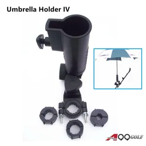 A99 Golf Universal Umbrella Holder IV Adjustable Size Angle Stroller Attachment with Clamp, Durable Universal Accessories for Golf Cart Bike Stroller Fishing Beach Chair Wheelchair