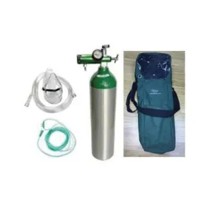 Alu Oxygen Cylinder Regulator W/ Accessories & Bag Oxygen Cylinder 2.8 LI