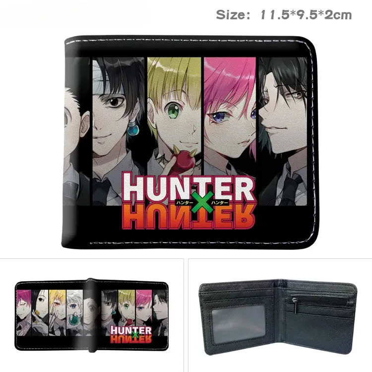 Anime Hunter X Hunter GON·FREECSS Kurapika Short Bilfold Purse Clip Wallet for Boys Girls Trendy Gift