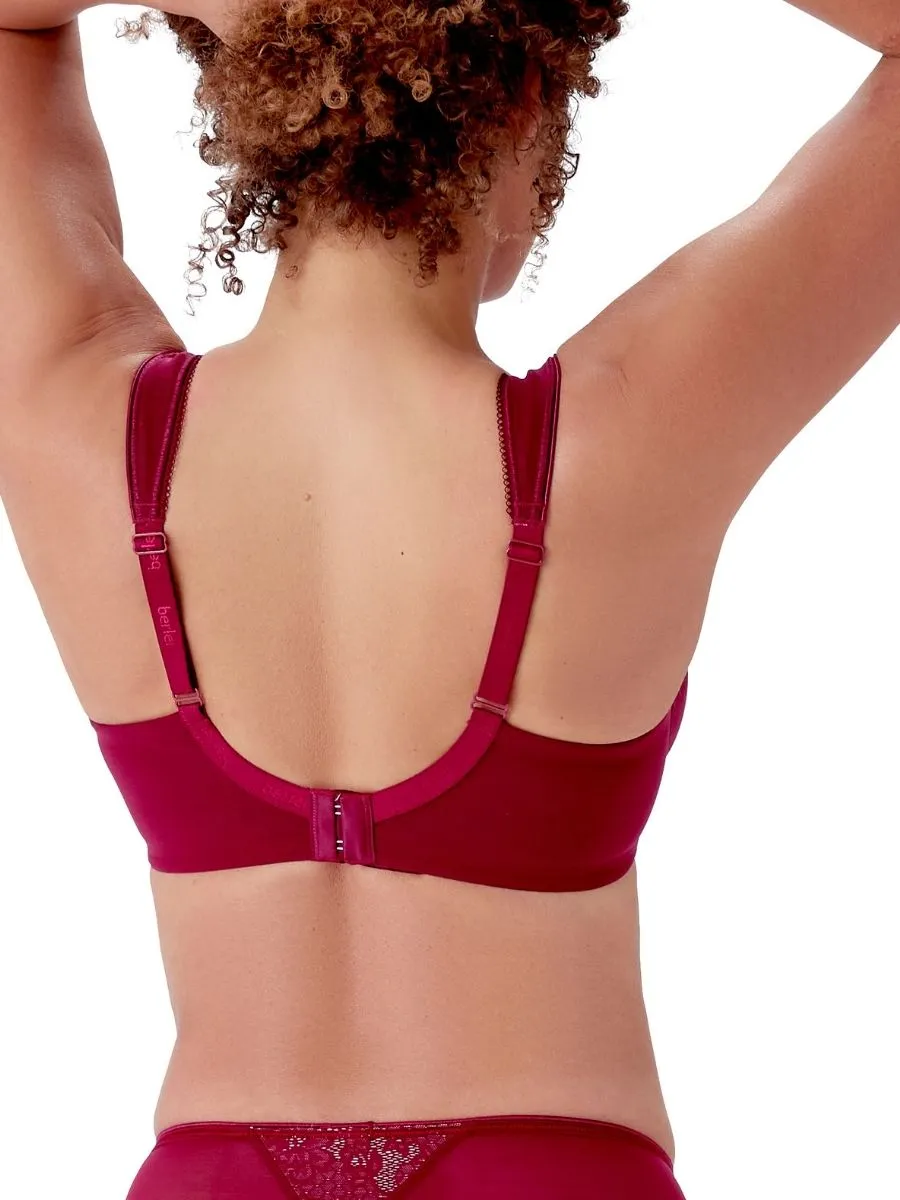 Beauty Everyday Minimiser Bra - Burgundy