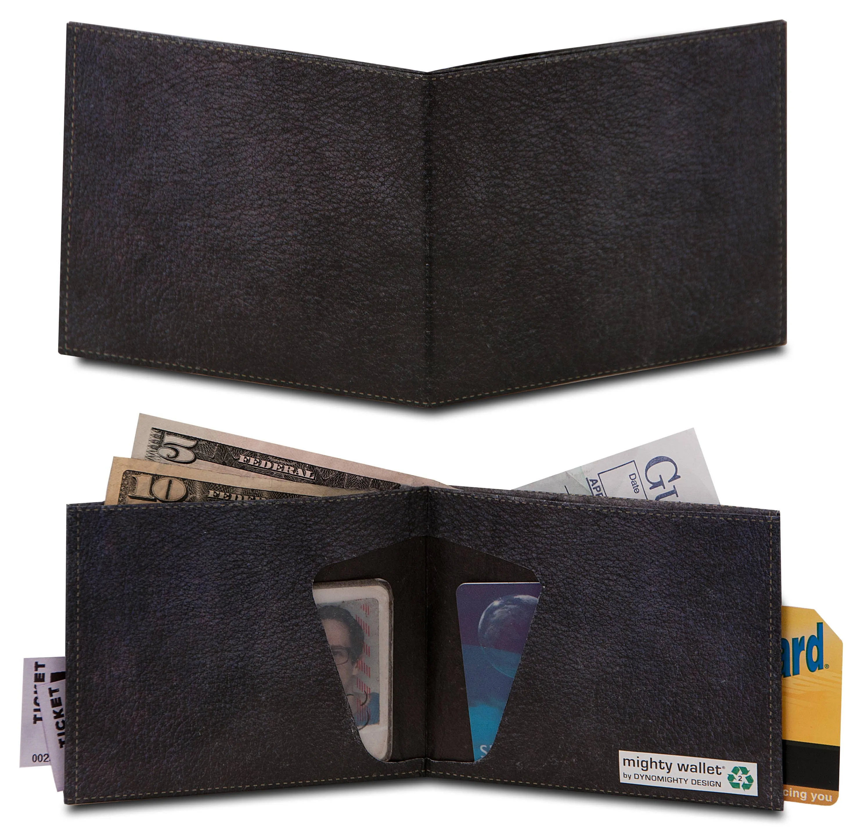 Black (faux) Leather Mighty Wallet