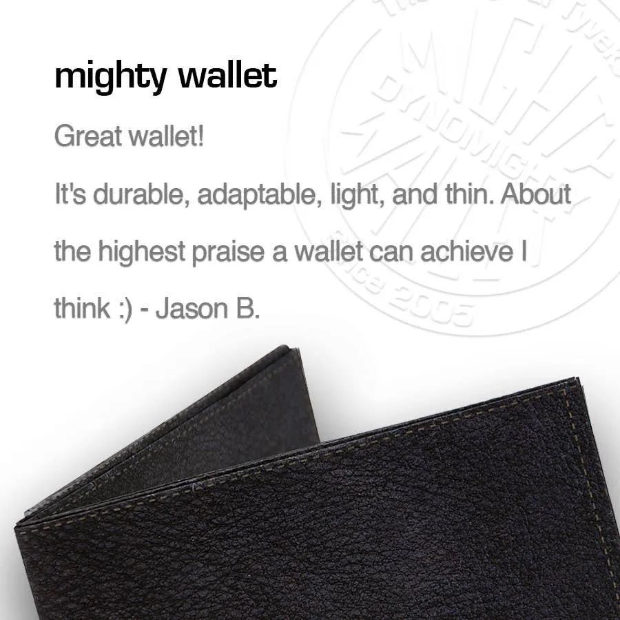 Black (faux) Leather Mighty Wallet