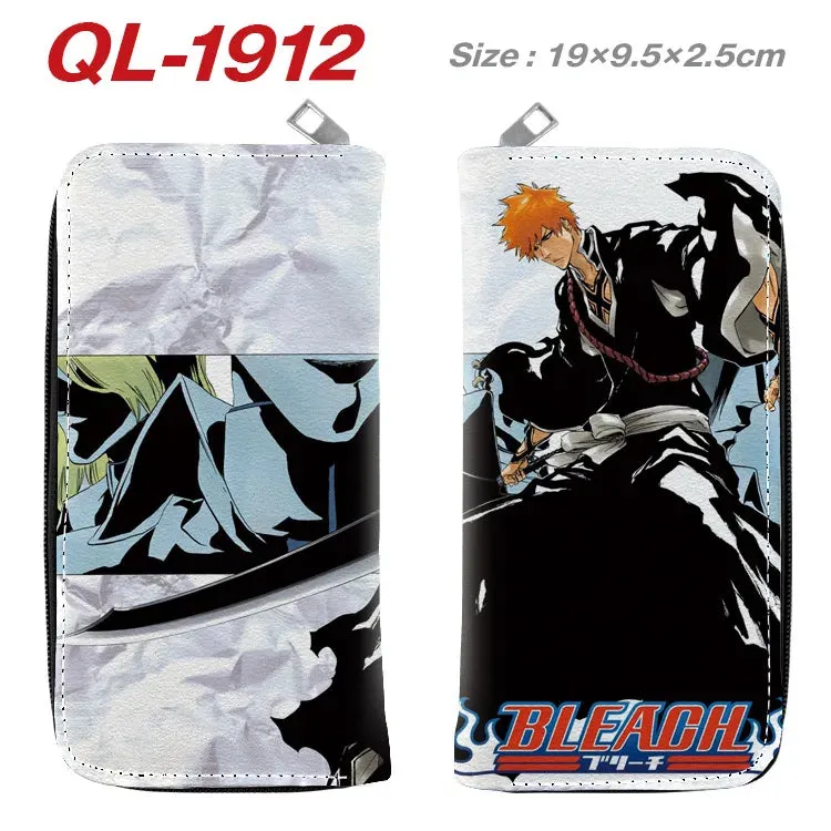 BLEACH Anime Cartoon Long Purse Handbag Portable Zipper Wallet Card Holder Male or Female