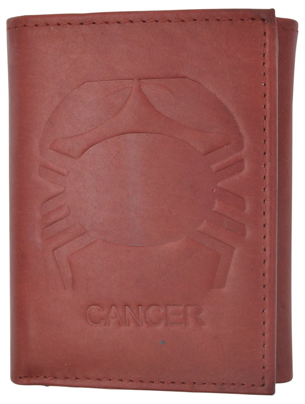 Cancer Zodiac Sign Bifold Trifold Genuine Leather Men's Wallets