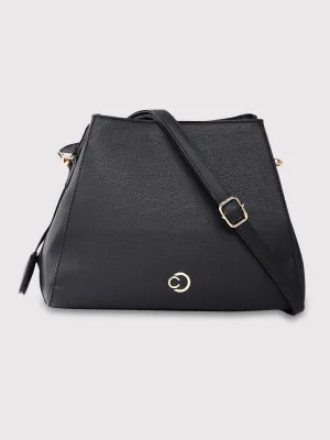 Caprese Milan Satchel Small Solid Women'S Handbag Black