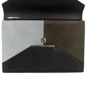 Celine Calfskin Ponyhair Diamond Compact Wallet