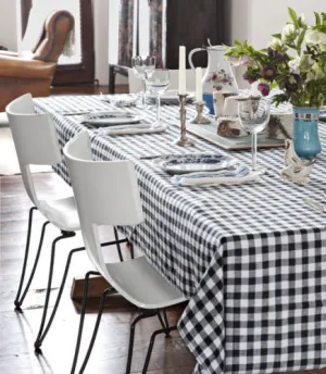 Checkered Tablecloths 60"× 126" Rectangular Gingham 100% polyester 4 COLORS