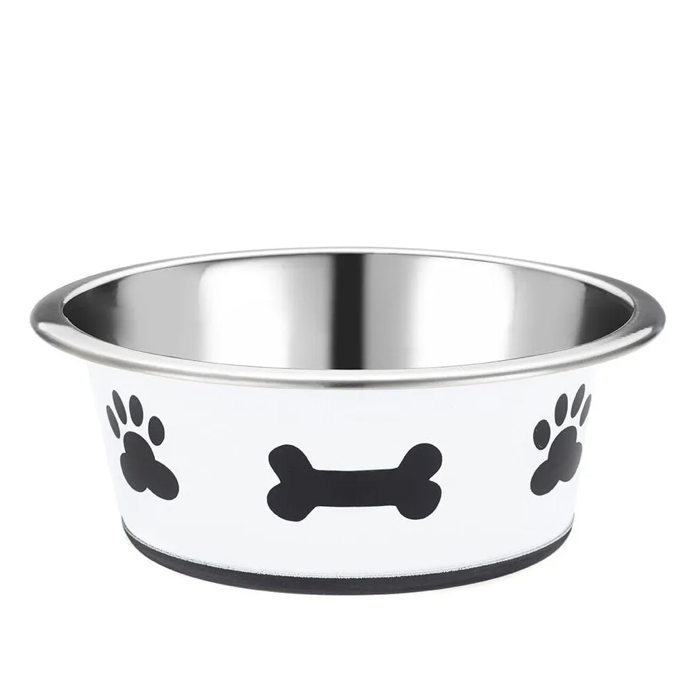 Classic Posh Paws Stainless Steel Neutral Pet Dish