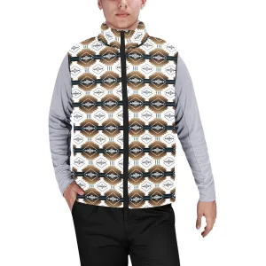 Cofitichequi White Men's Padded Vest Jacket