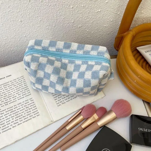 Colorful Plaid Makeup Bags