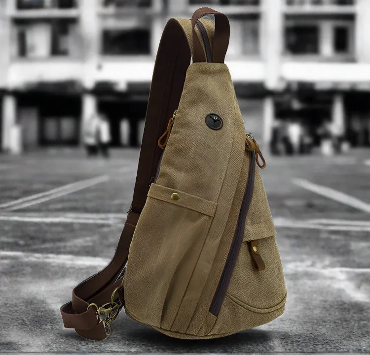 DAPPER STREET SUPPLY CO. - Canvas Crossbody Sling Bag - Urban Explorer Edition