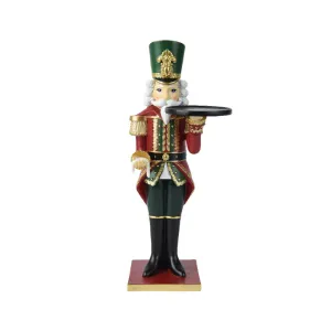 Decoris Polyresin Nutcracker with Serving Plate 15 x 15 x 36cm