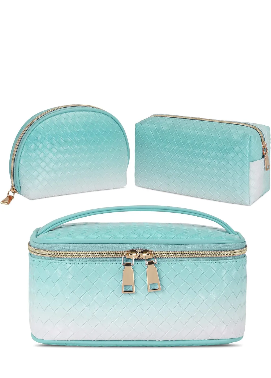 DELUXE 3PC BEAUTY TRAVEL SET-MINT