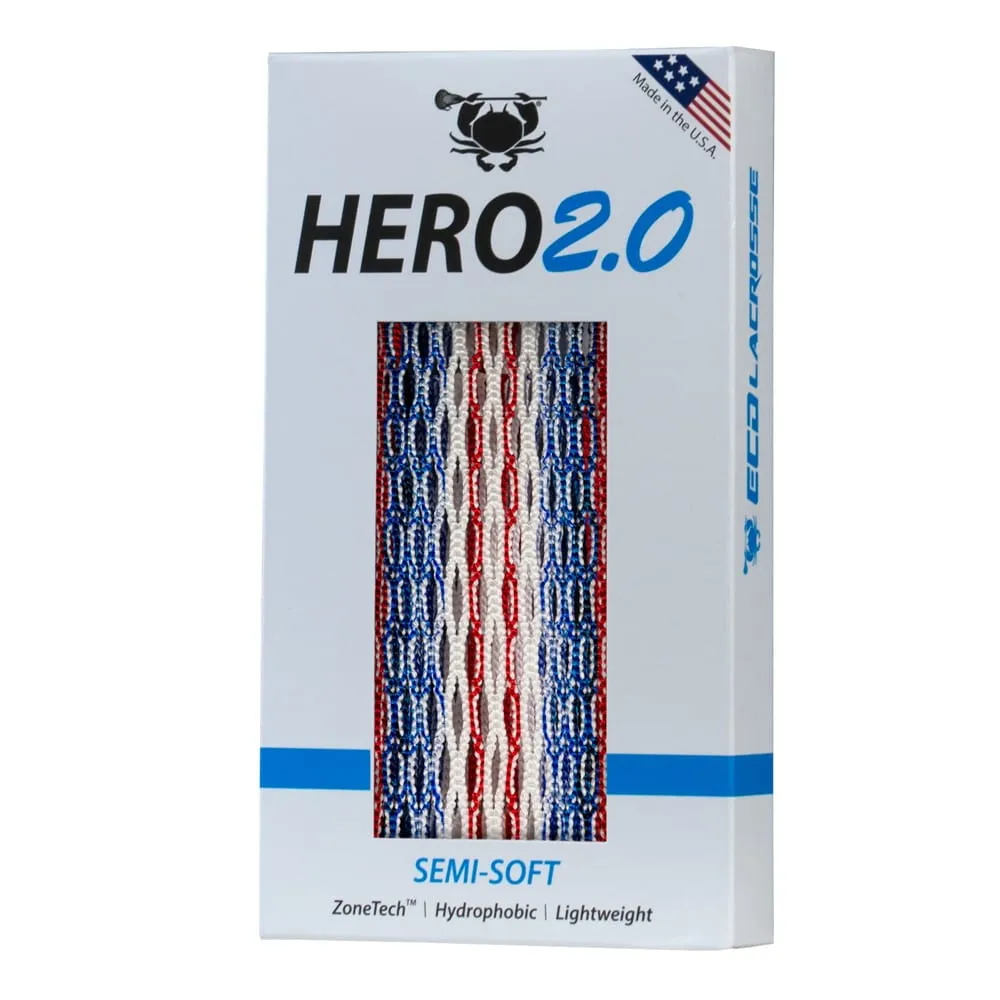 ECD Hero 2.0 USA STRIKER LE Semi-Soft Lacrosse Mesh Stringing Piece