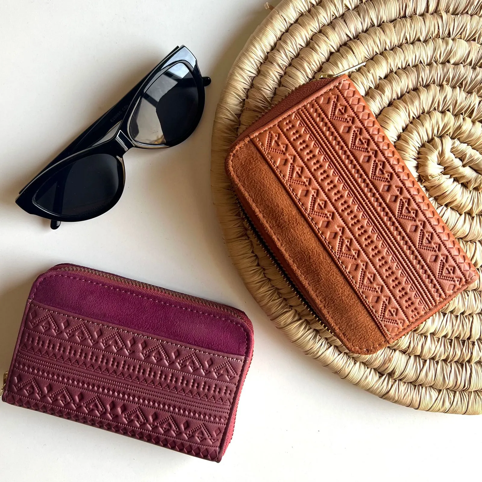 Engraved Boho Wallet Havane