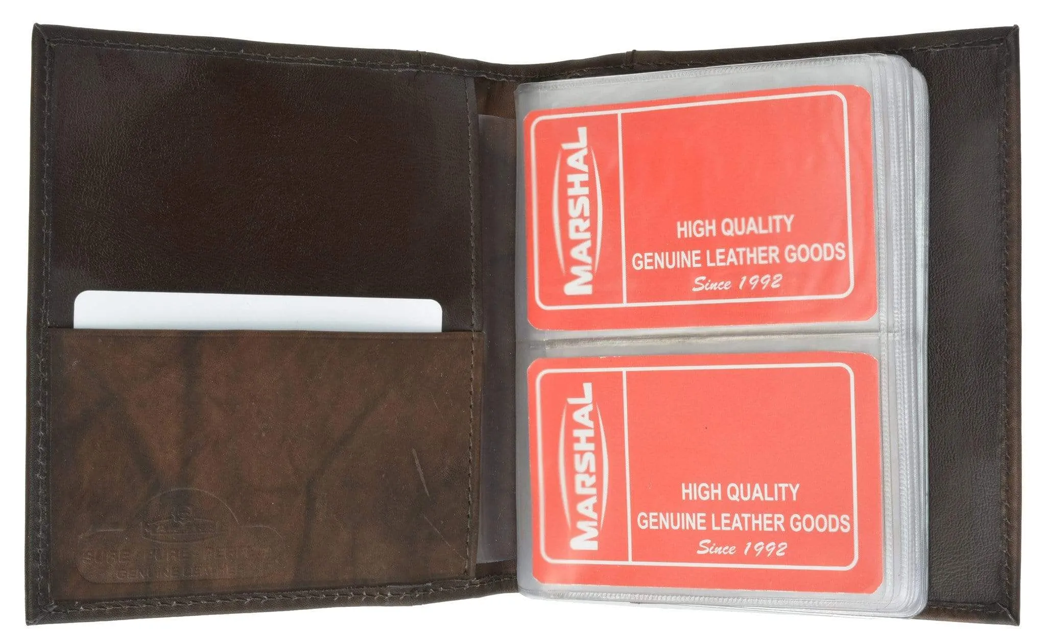 Genuine Leather Medium Bifold Credit Card Business Card Holder 2570 CF (C)