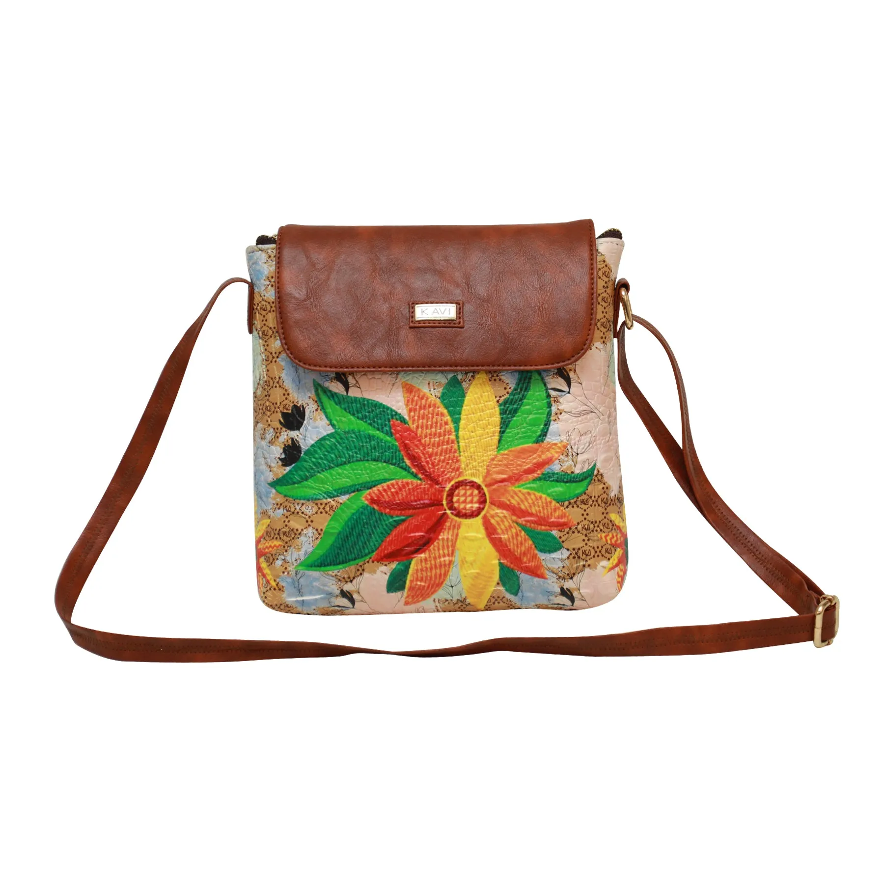 Gerber Daisy Flap Crossbody Bag 606