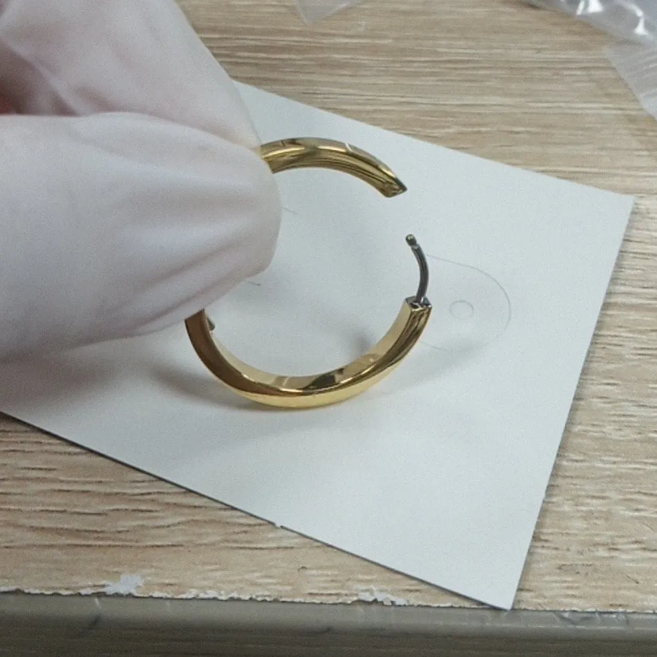 Gold Titanium Hoops 24mm