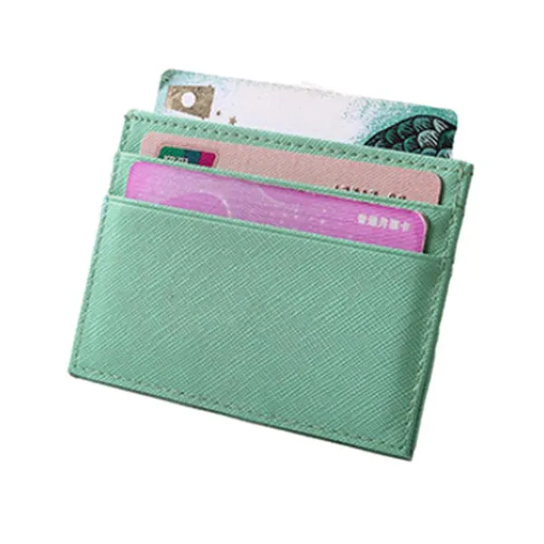 Green Grained Leather Card Holder 綠色真牛皮信用卡套 CH19006f