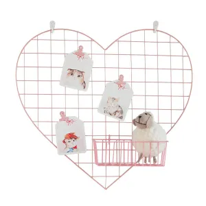 Heart-Shaped Grid Wall Organizer