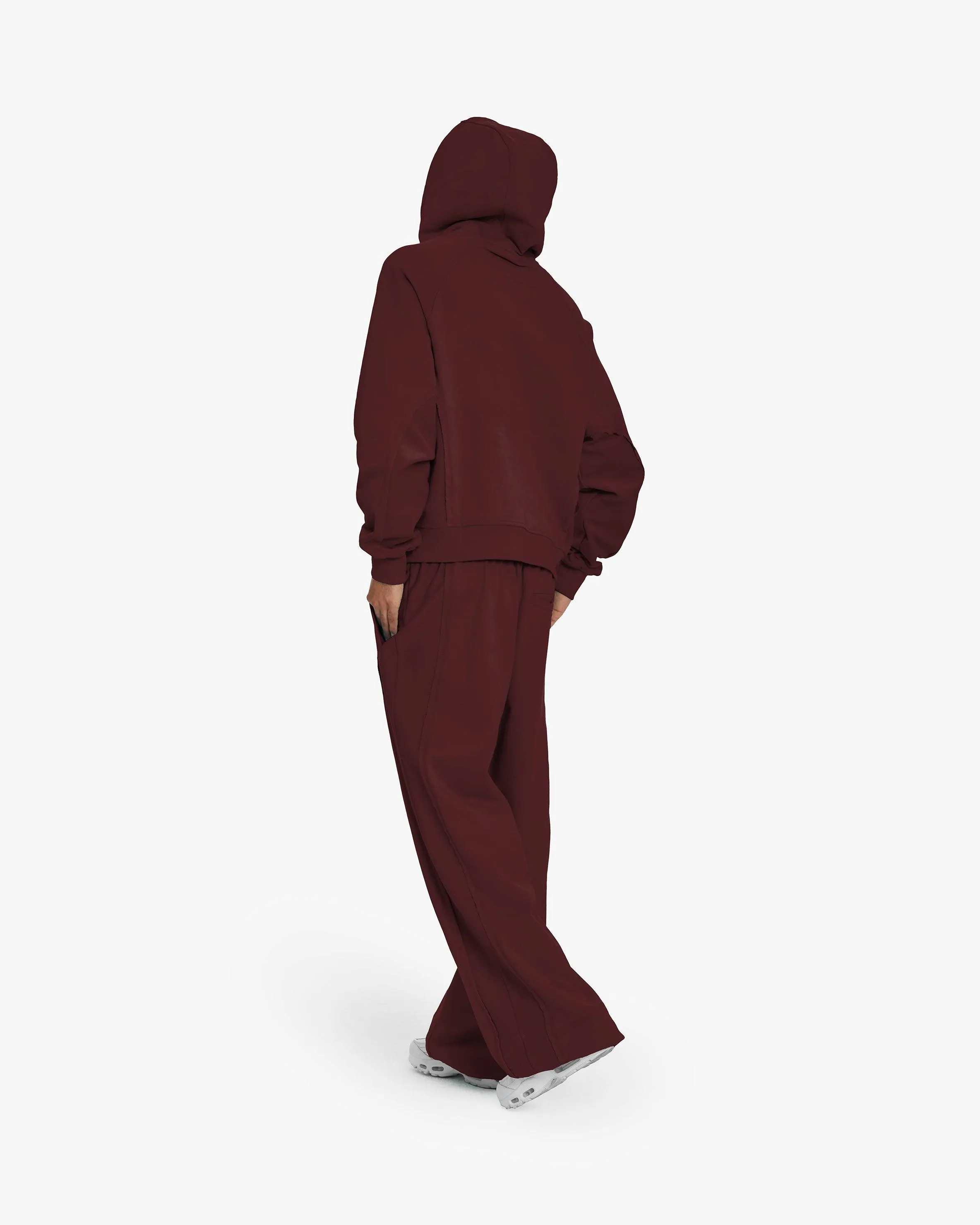 INSIDE OUT HOODIE WINE RED