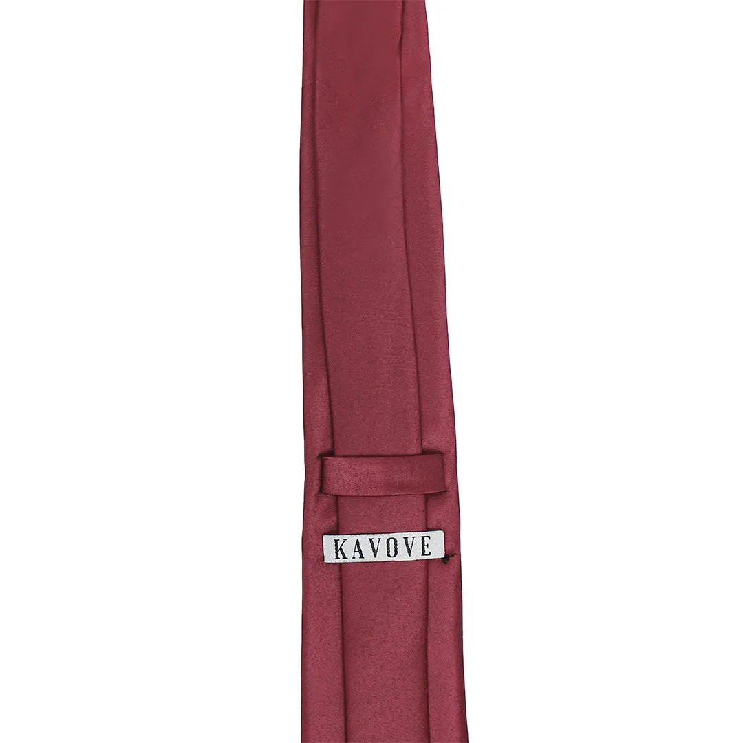 Kavove Classy Maroon Necktie