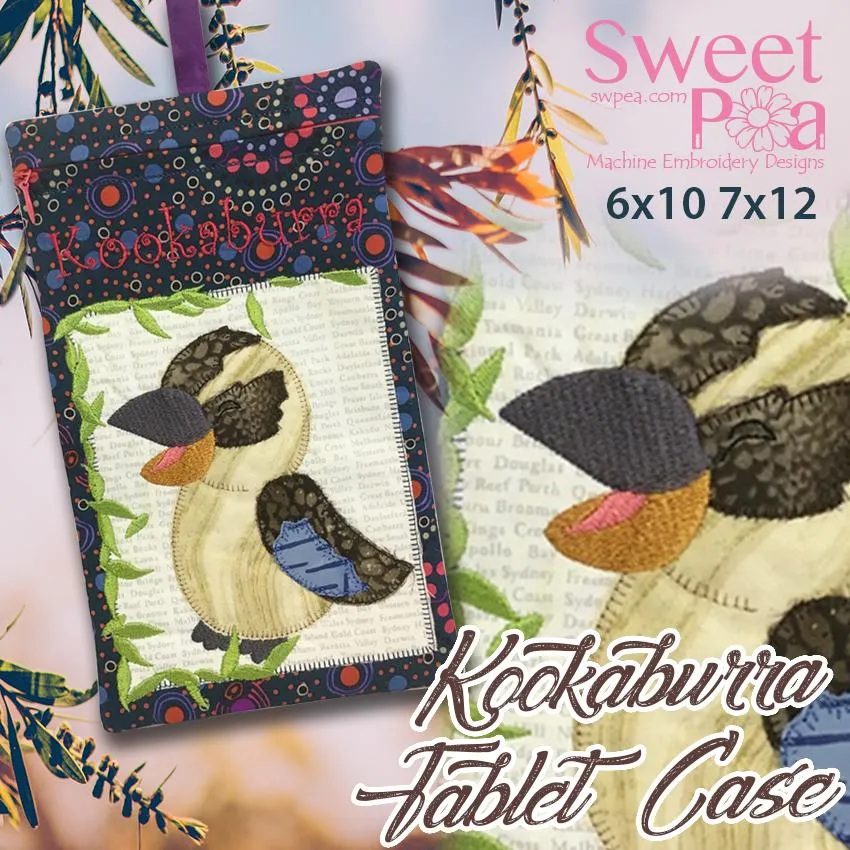 Kookaburra Tablet Case or Zipper Bag 6x10 and 7x12