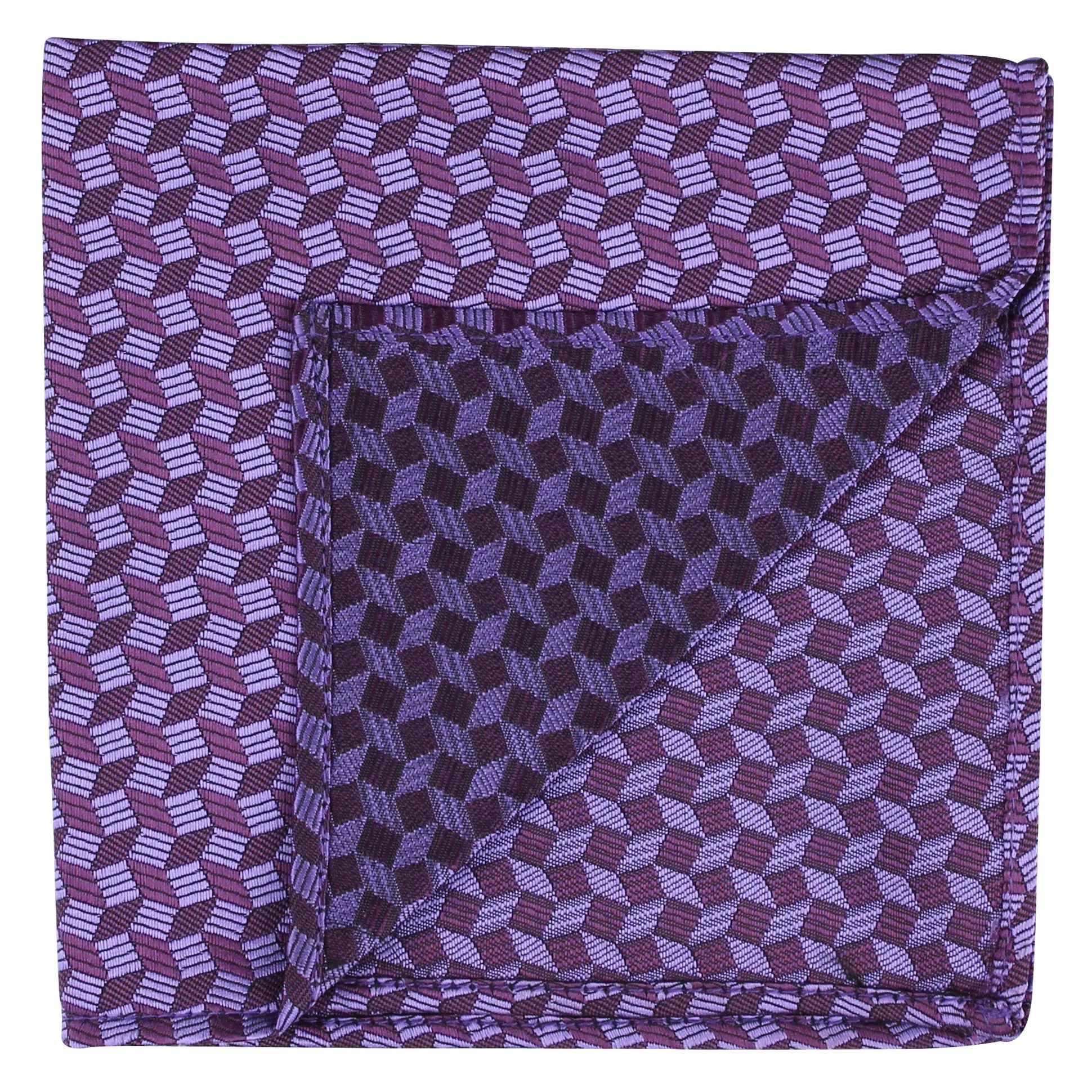 Kovove The Abstractzoid Purple Pocket Square For Men