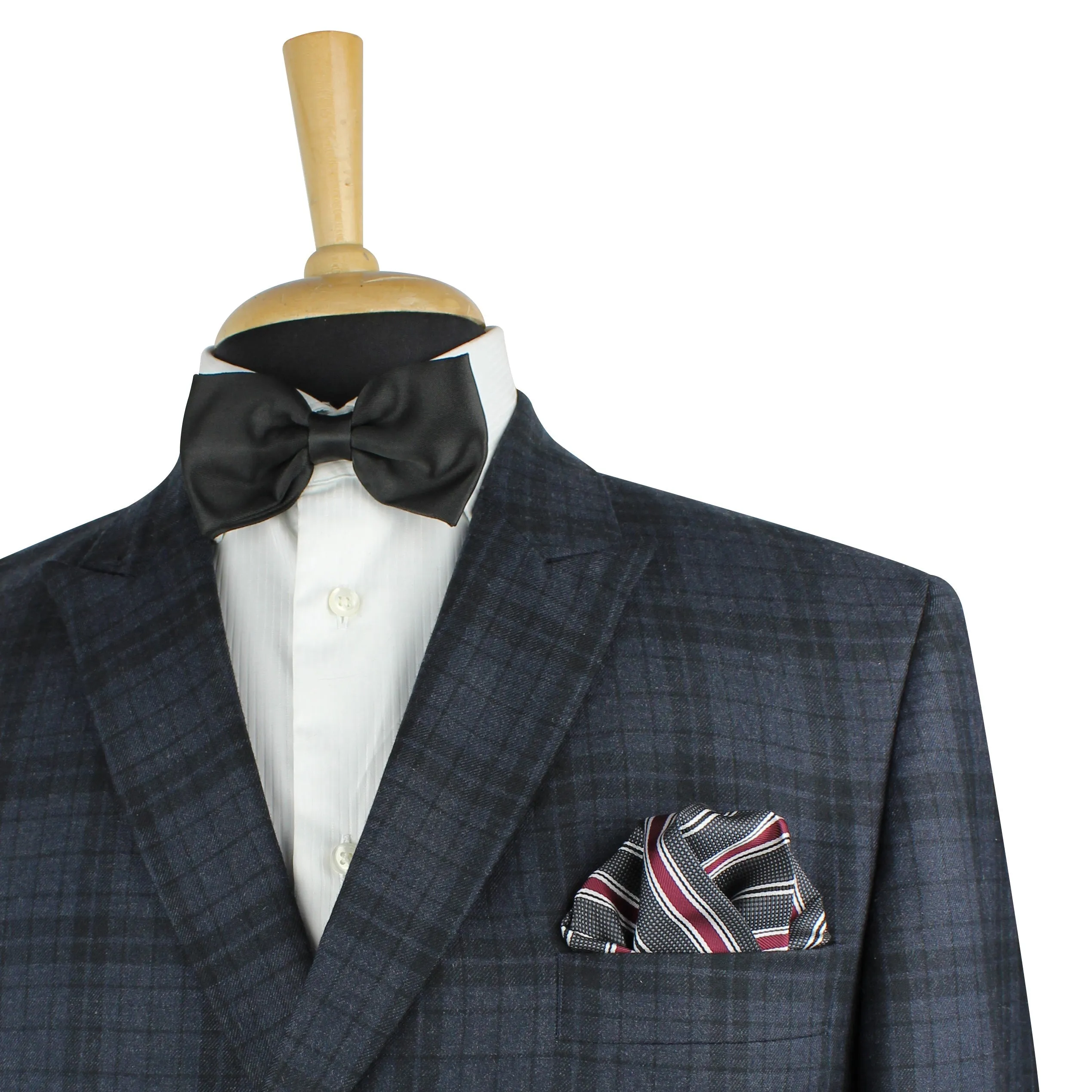 Kovove The Divine Striped Grey Pocket Square For Men