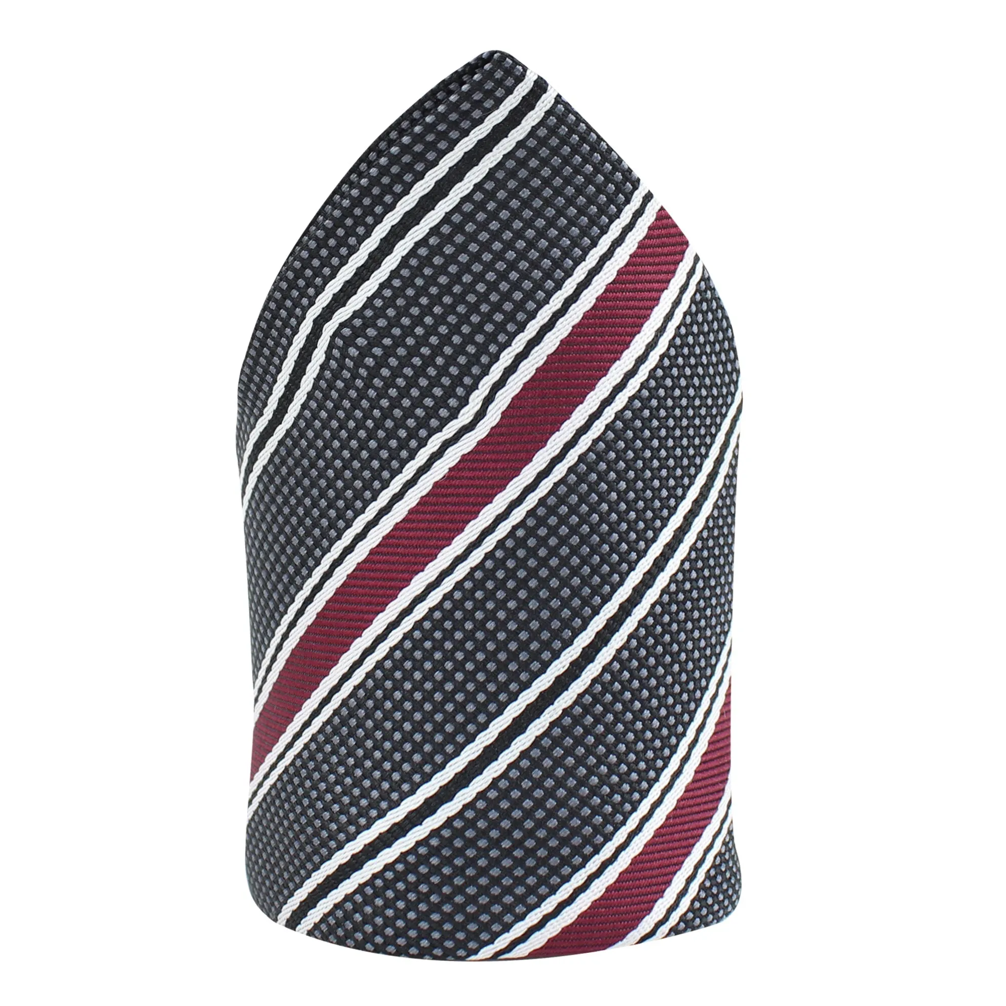 Kovove The Divine Striped Grey Pocket Square For Men