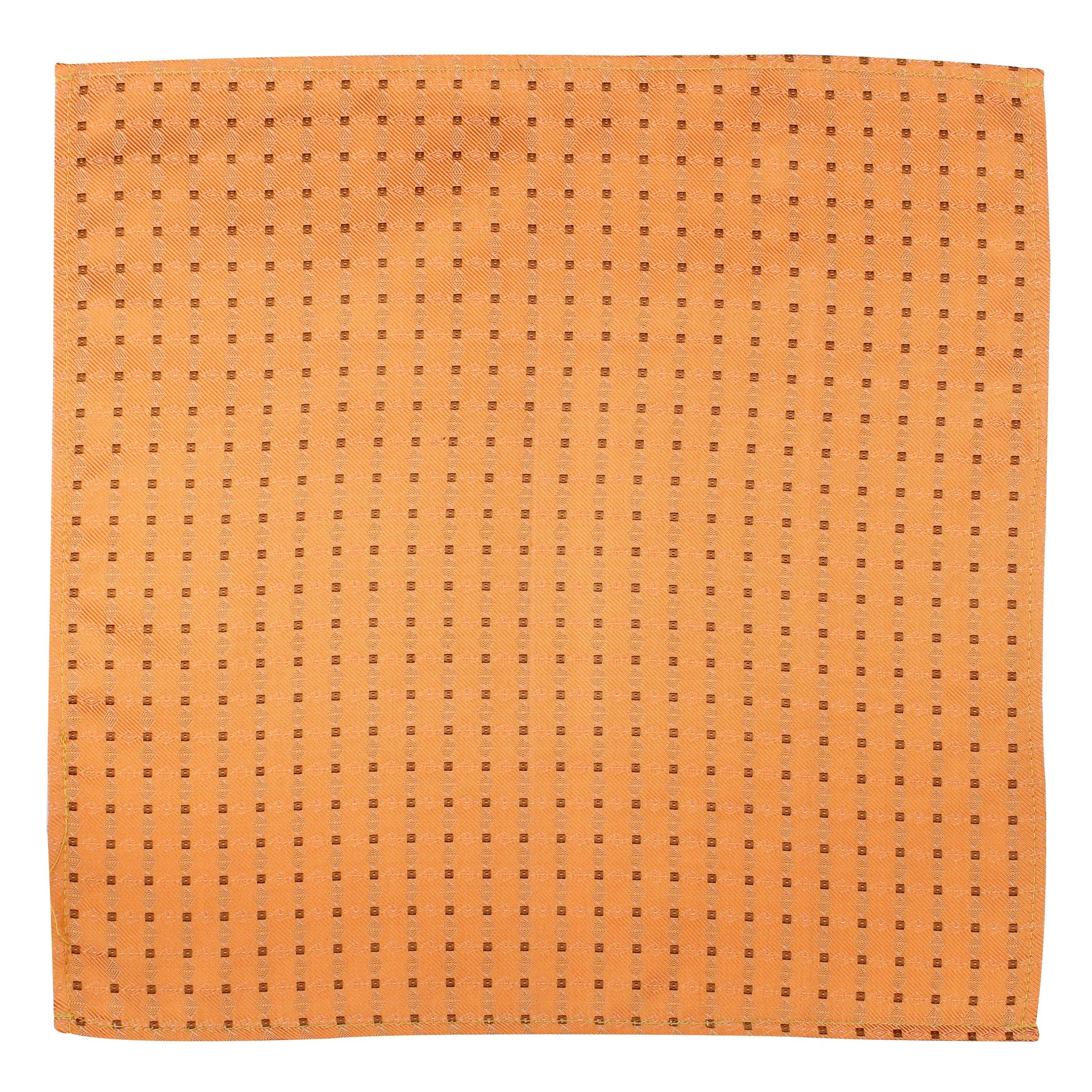 Kovove The Pleasing Checkered Orange Pocket Square