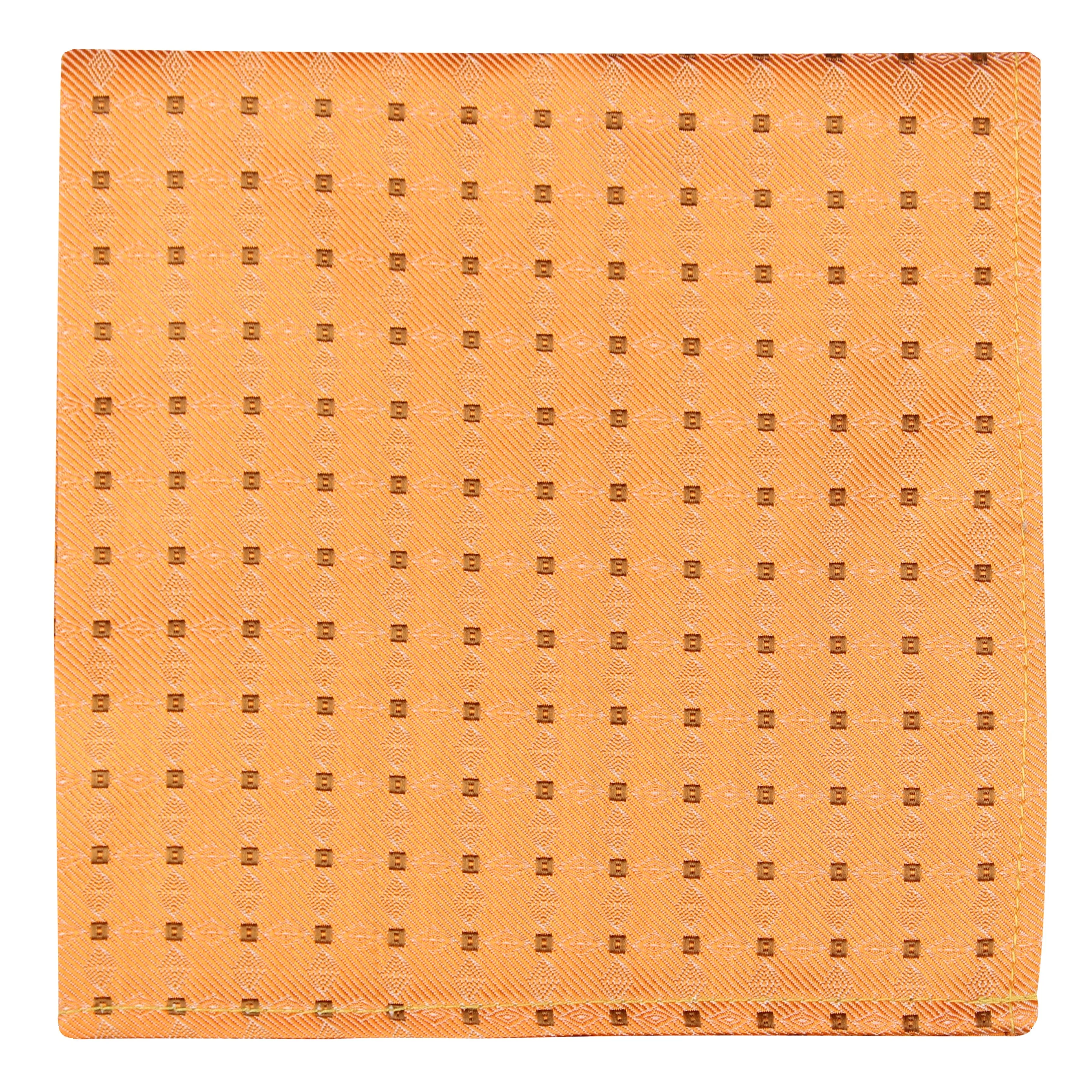 Kovove The Pleasing Checkered Orange Pocket Square