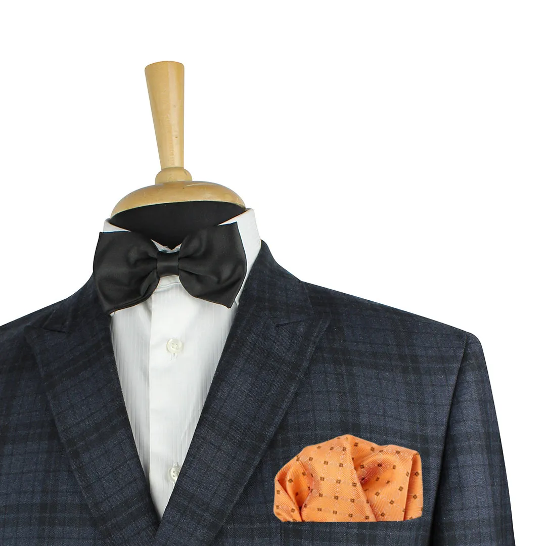 Kovove The Pleasing Checkered Orange Pocket Square