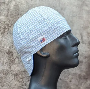 Light Blue Houndstooth Welding Cap