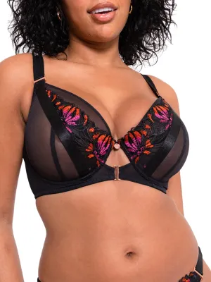 Mesmerise Plunge Bra - Black Multi