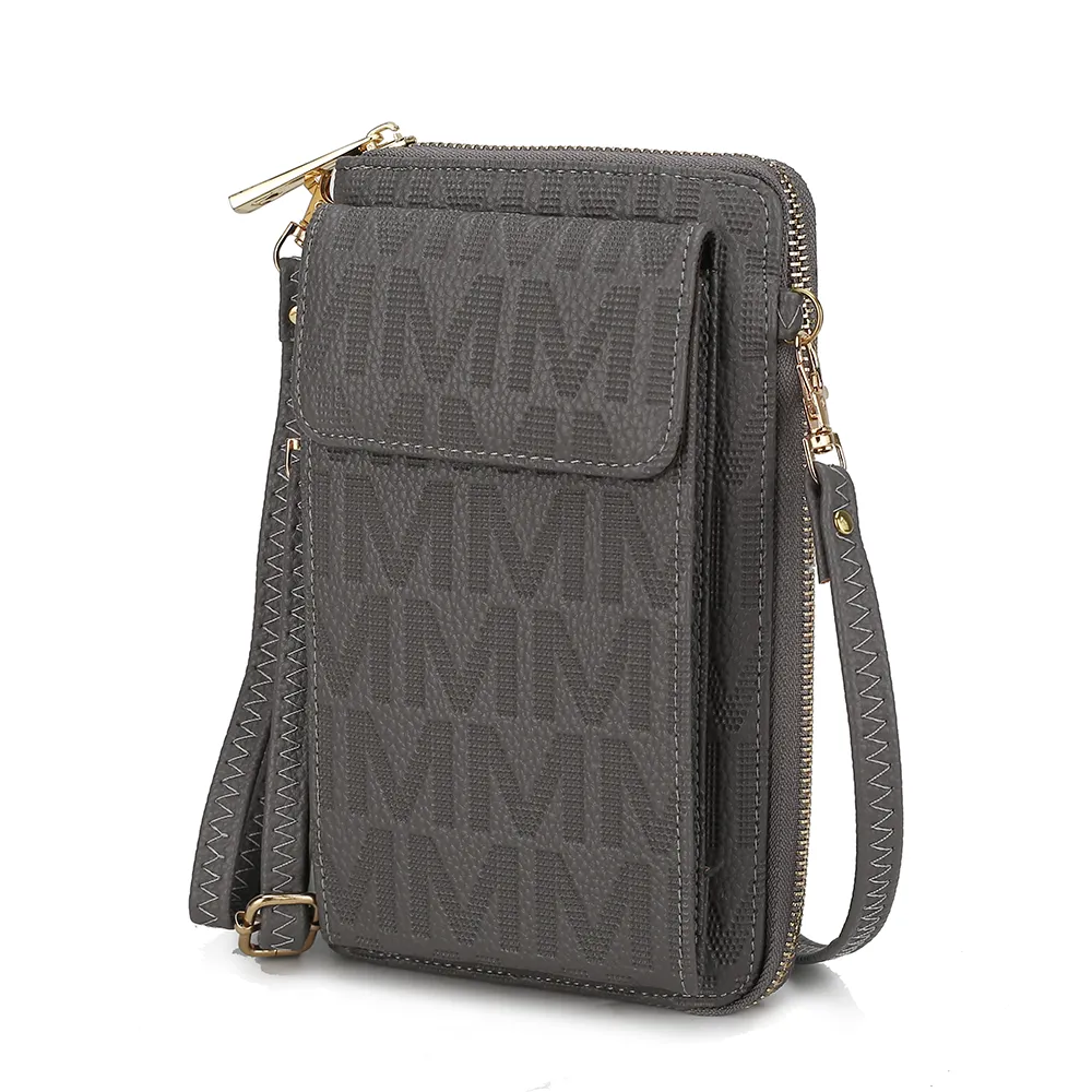 MKF Collection Caddy Vegan Leather Women Phone Wallet Crossbody by Mia k