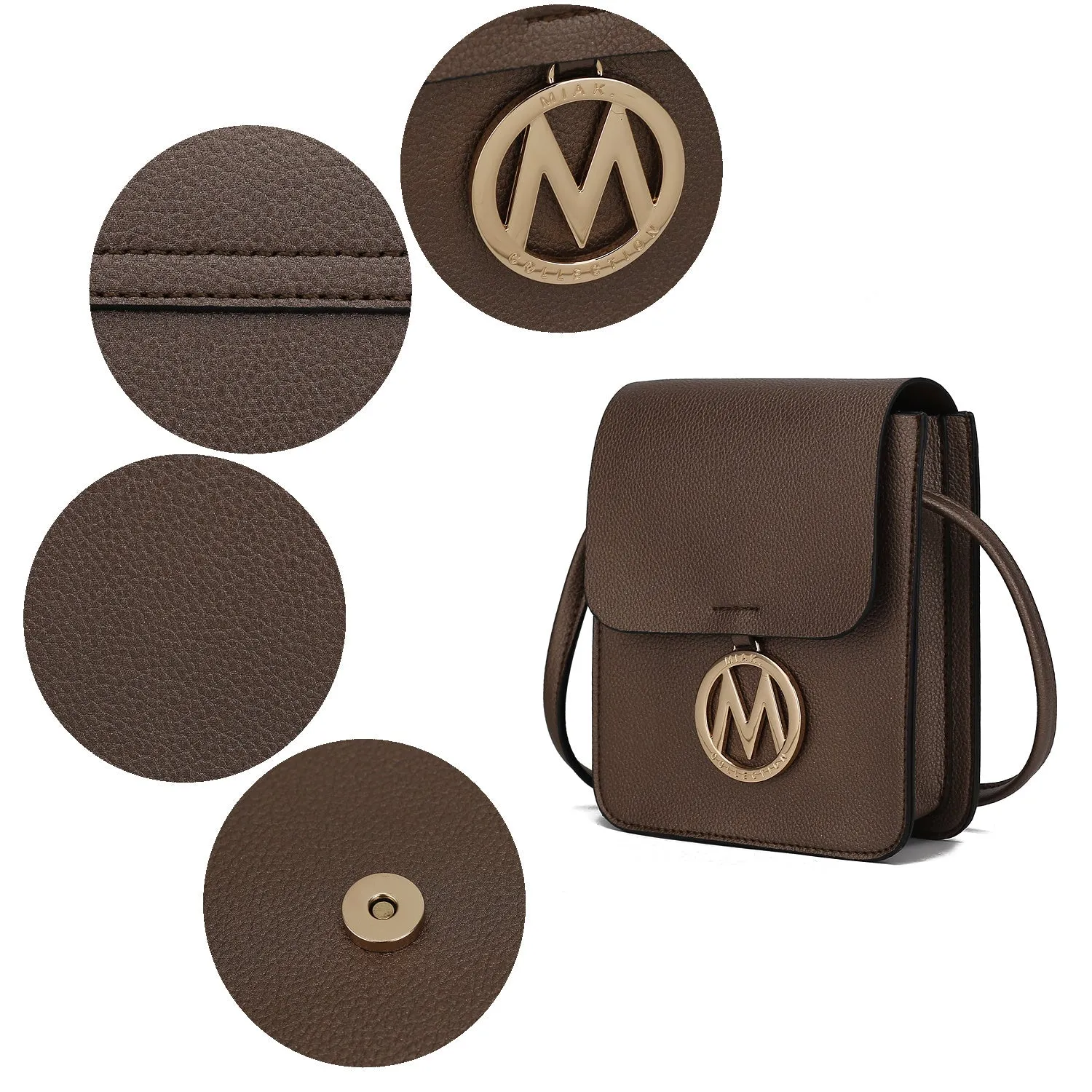 MKF Collection Skylar Messenger Handabag Vegan Leather Womens by Mia K