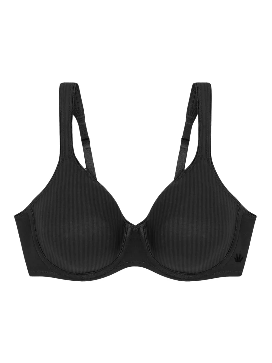 Modern Soft Cotton Moulded Bra - Black