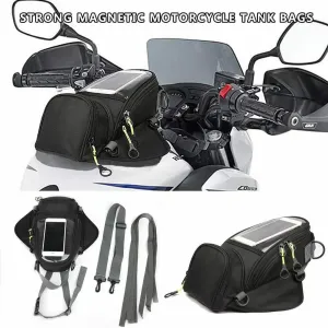 Motorcycle Fuel Tank Bag Riding Fixed Strap Strong Magnetic Bag