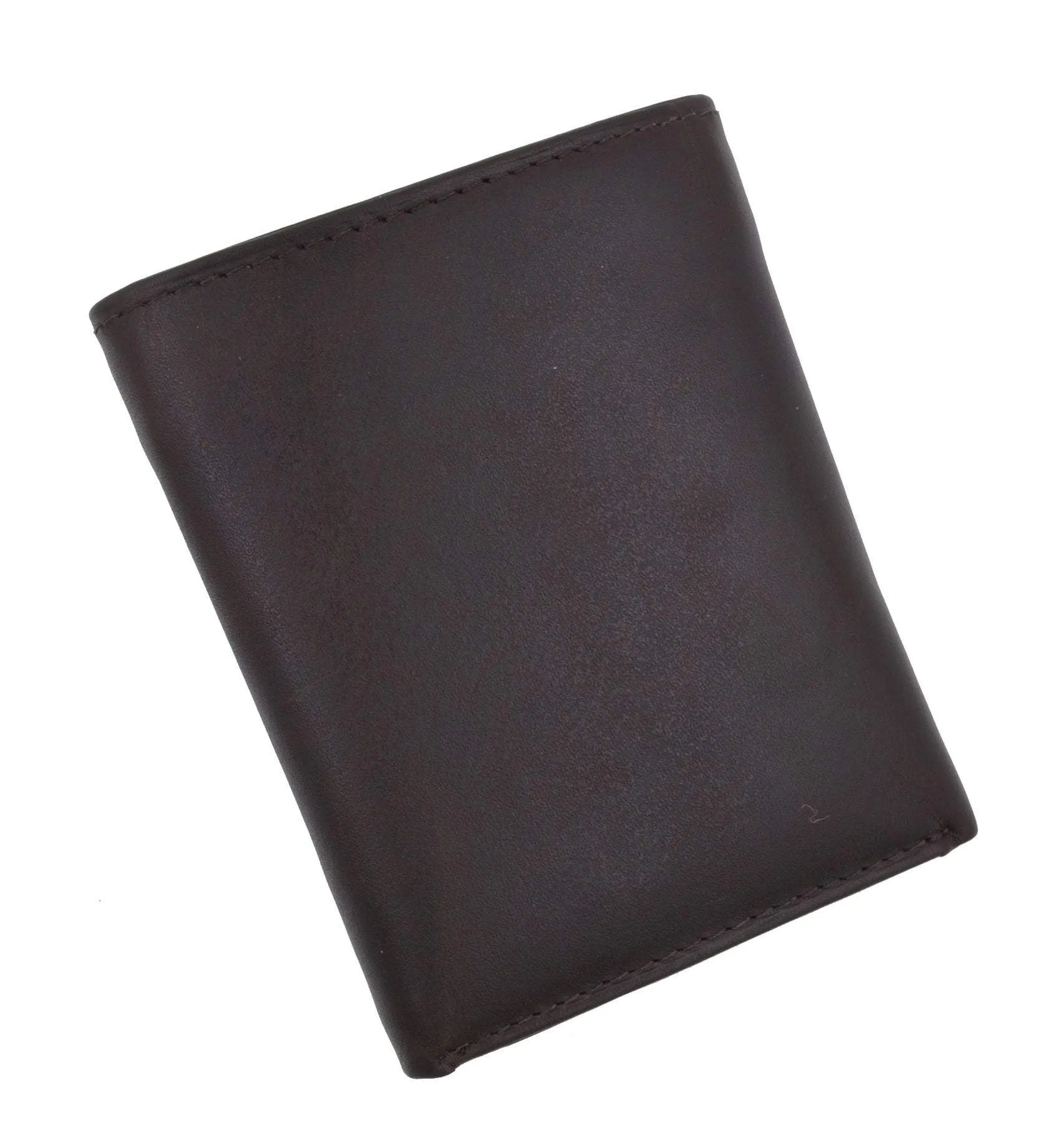 New Cavelio Mens Genuine Leather ID Card Bill Holder Trifold Wallet 731107 (C)