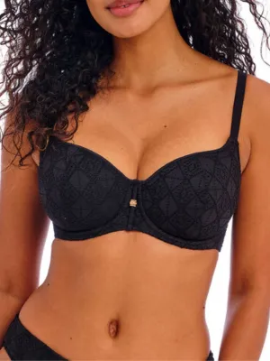 Nomad Nights Sweetheart Bikini Top - Black