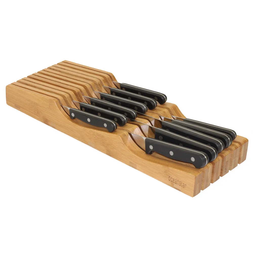 Oceanstar In-Drawer Bamboo Knife Organizer KB1354