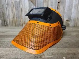 Outlaw Leather - Welding Hood - Saddle Tan Basketweave