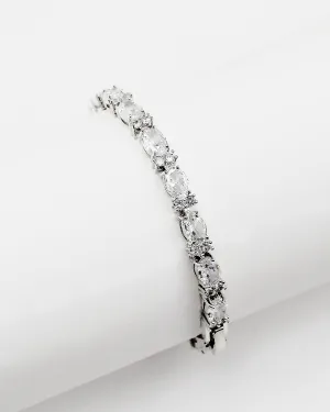 Oval CZ Stone Tennis Bracelet