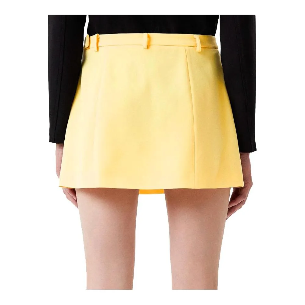 Patrizia Pepe Yellow Polyester Skirt